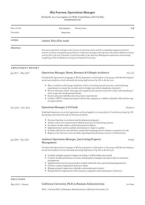 12 Operations Manager Resume Examples for 2024 .
